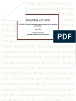 The Effect of The Participatory Management Approach On Employee Performance (Research Proposal)