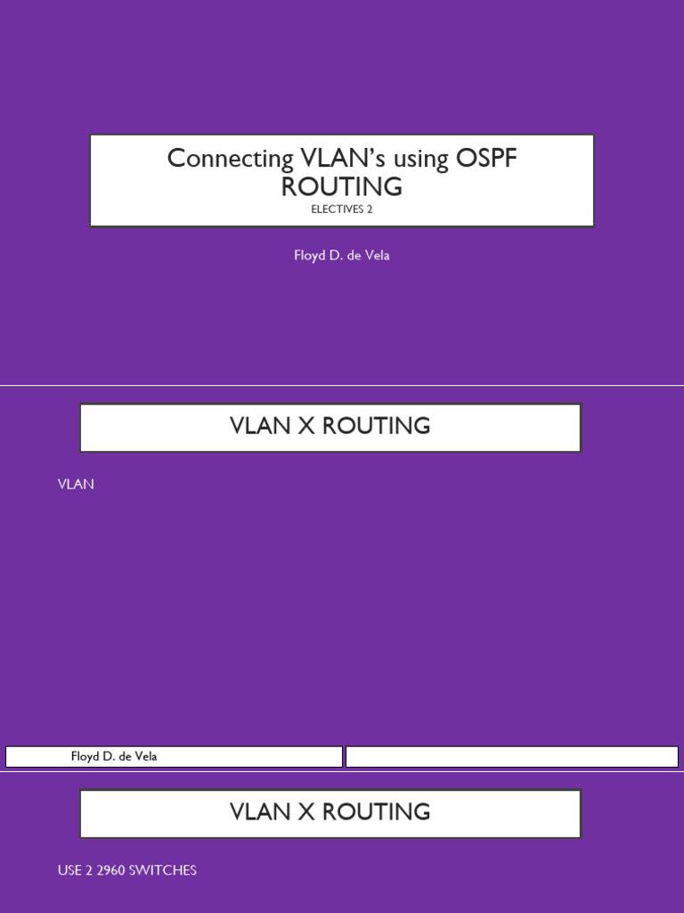 VLAN Routing with OSPF Configuration Guide | PDF | Computer Network ...