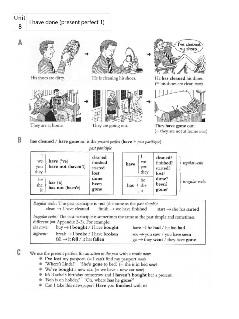Present Perfect Tense Exercises | PDF | Language Mechanics | Syntax