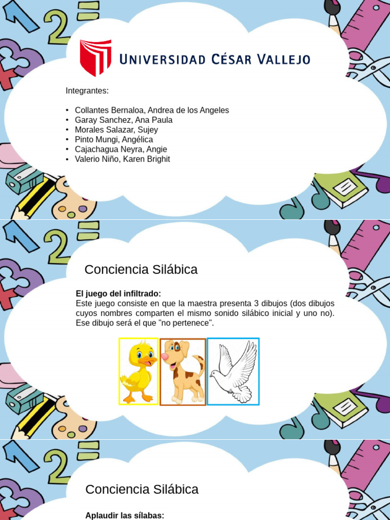 Actividades para Desarrollar Conciencia Fonológica | PDF | Palabra | Sílaba