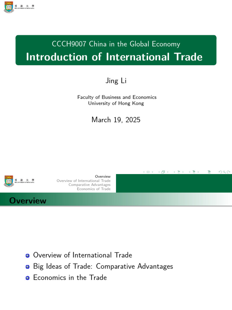 Topic 4 - Introduction To International Trade | PDF | Tariff ...