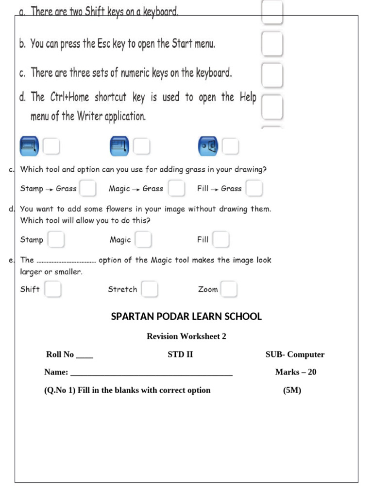 Worksheet STD 2nd | PDF