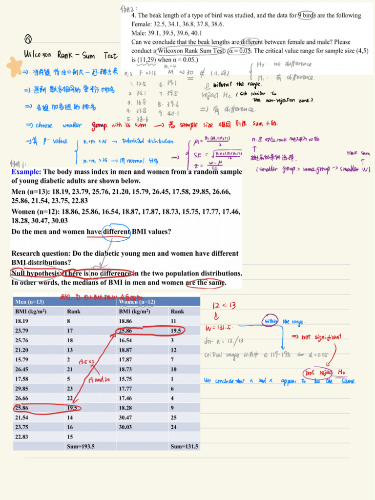 Biostatistics Notes 10 | PDF