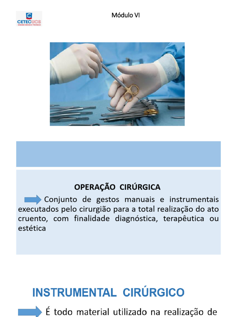 Instrumentos Cirúrgicos e Tempos Operatórios | PDF | Hemostasia | Cirurgia