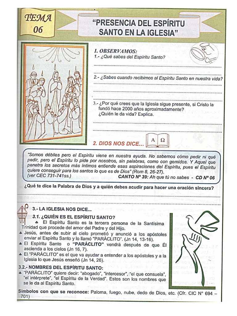 S6 El Espíritu Santo en La Iglesia | PDF