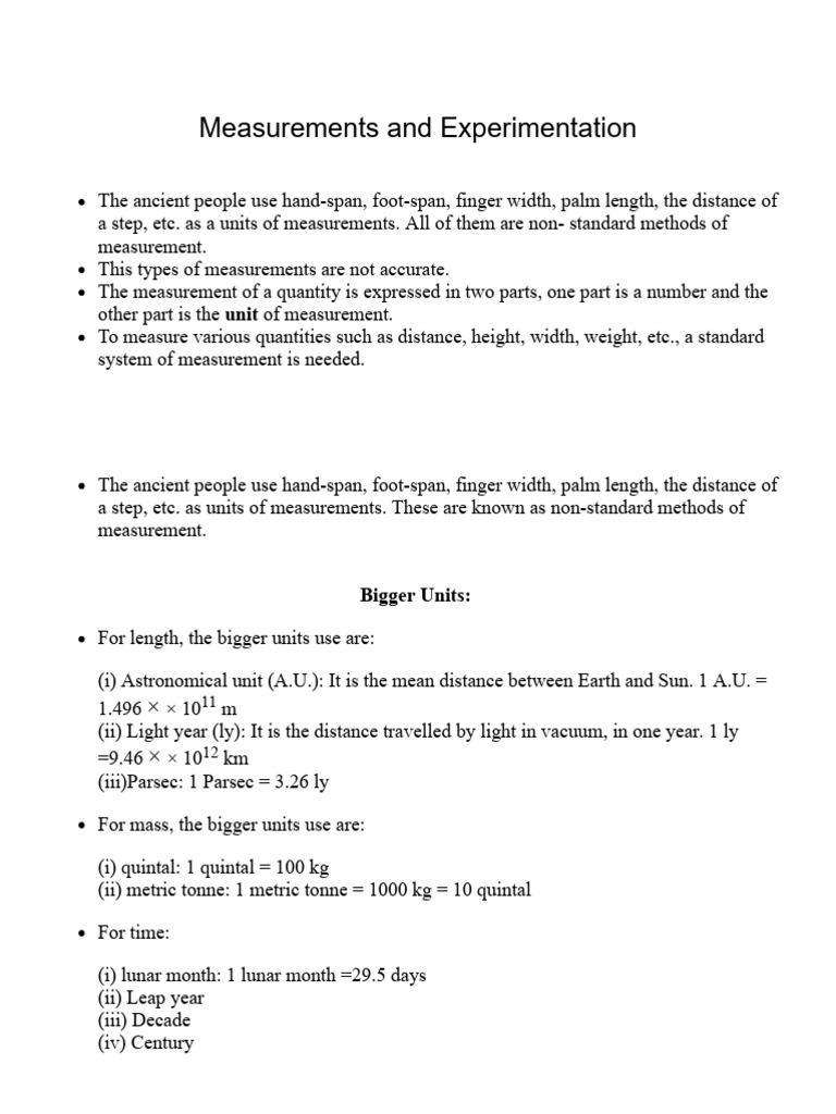 Ancient and Modern Measurement Systems | PDF | Sound | Force