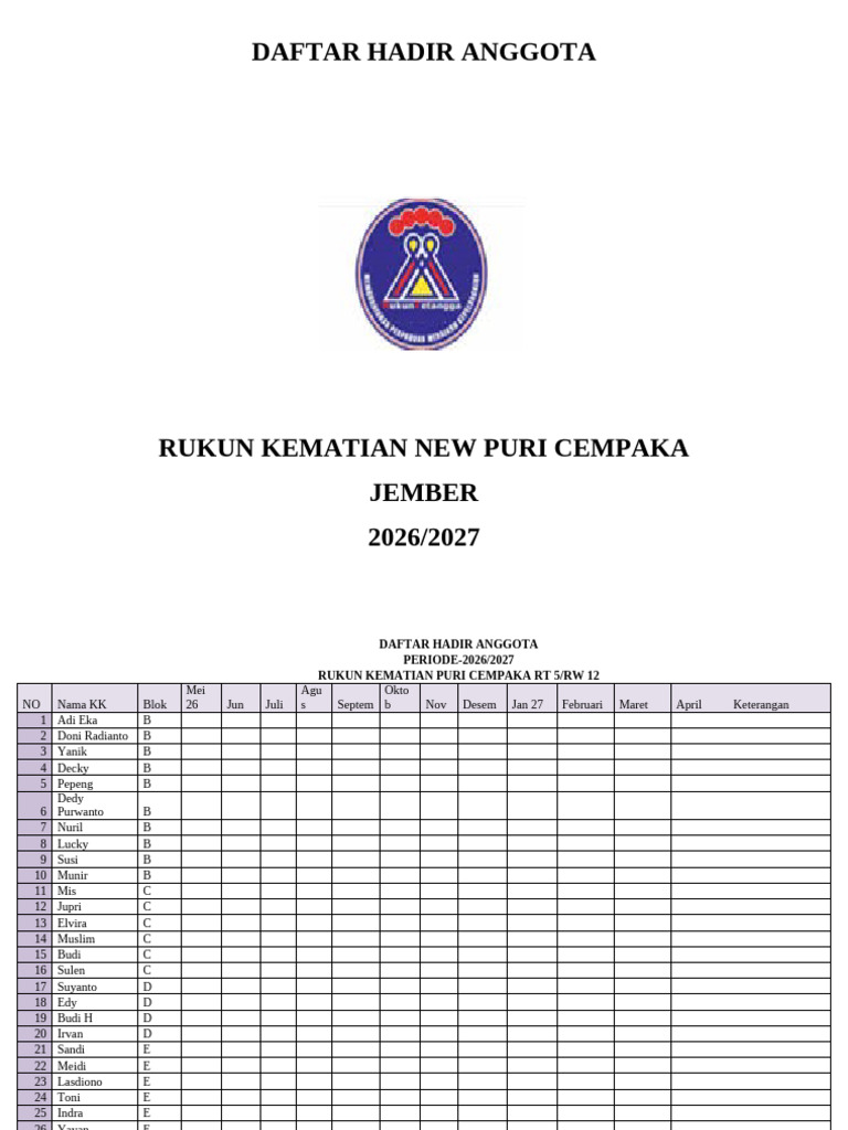 Absensi 20267 | PDF