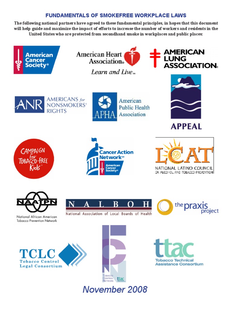 Smokefree Workplace Law Principles | PDF | Smoking | Coalition