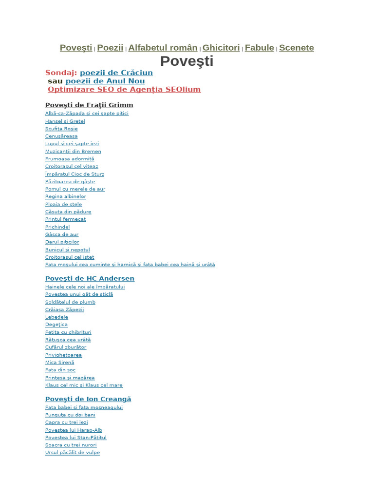 Poveşti | PDF