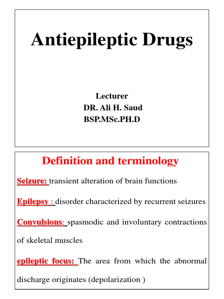 Antiepileptic Drugs | PDF | Epilepsy | Disorders Causing Seizures