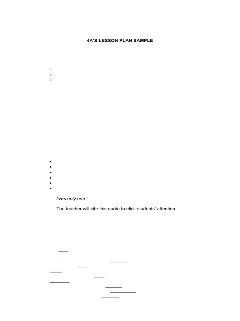 Mce6 Lesson Plan Sample | PDF | Schema (Psychology) | Reading Comprehension