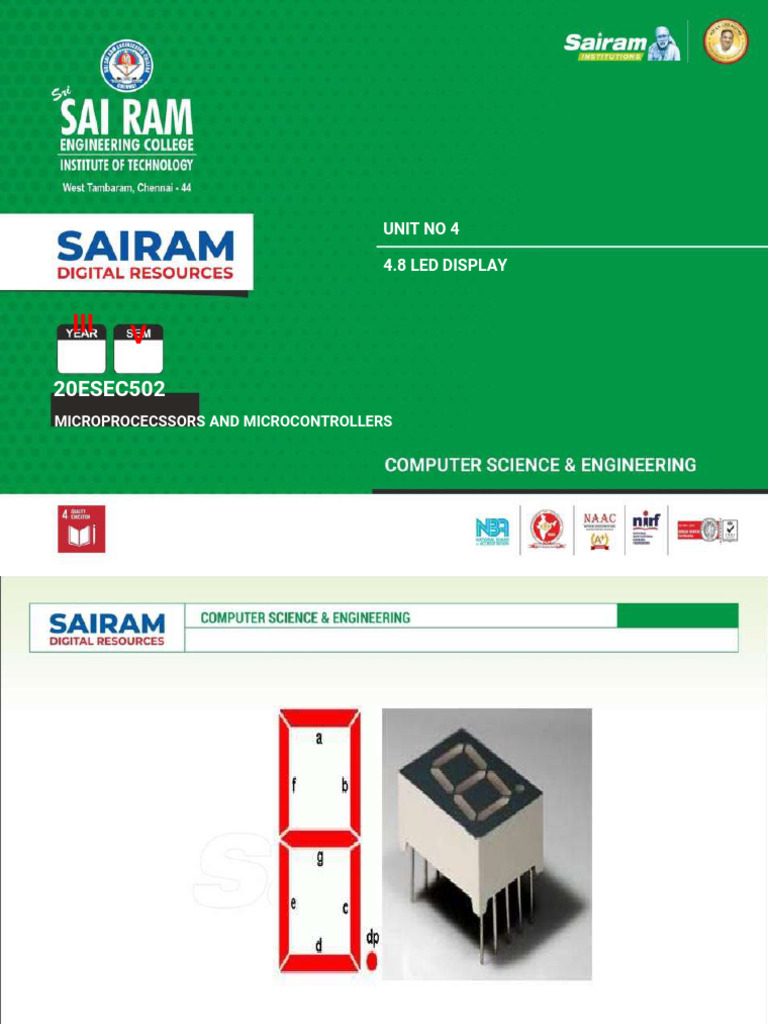 Interfacing 7-Segment Displays with Microcontrollers | PDF ...