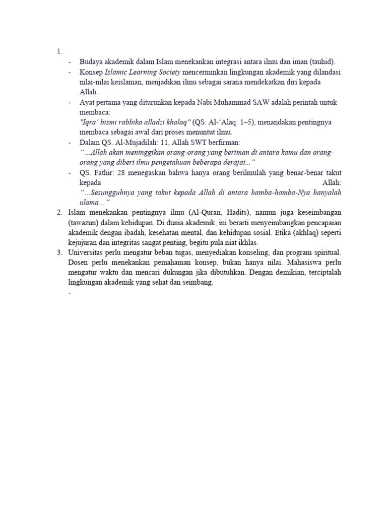 Integrasi Ilmu dan Iman dalam Pendidikan Islam | PDF