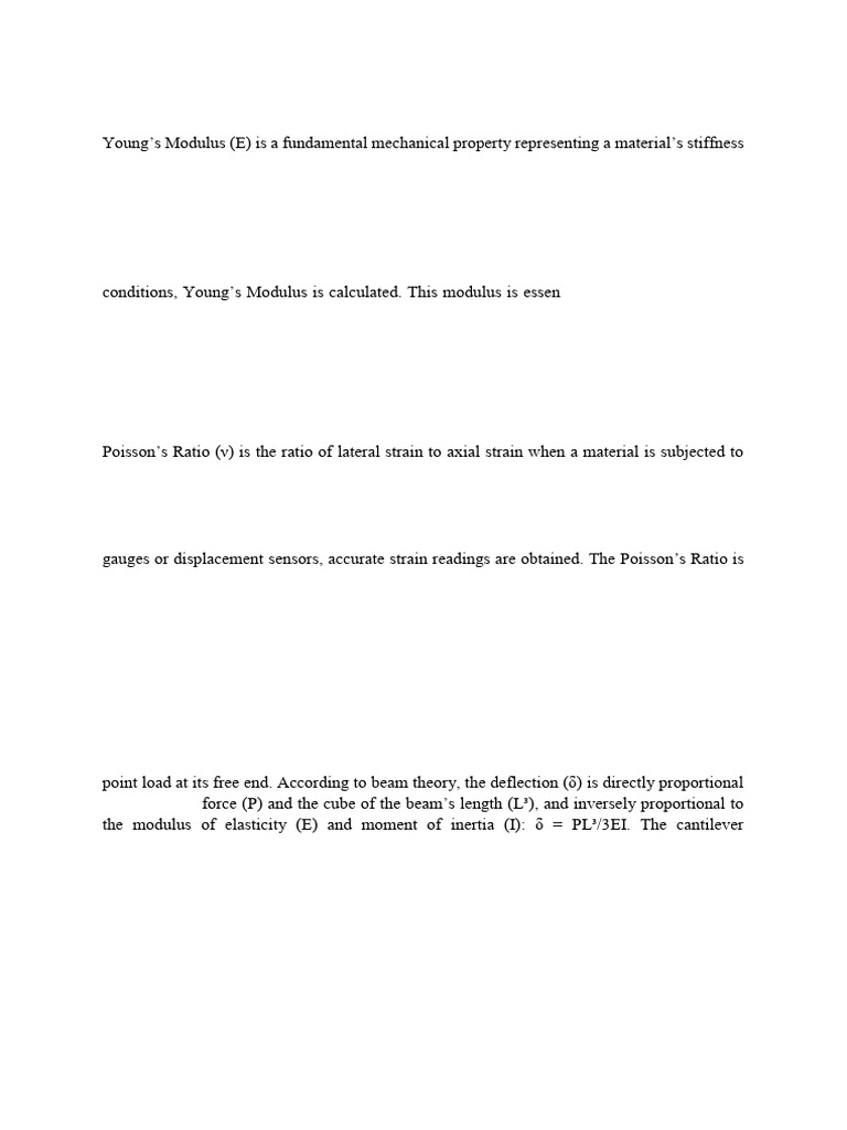 Beam Experiments for Material Properties | PDF | Beam (Structure) | Bending