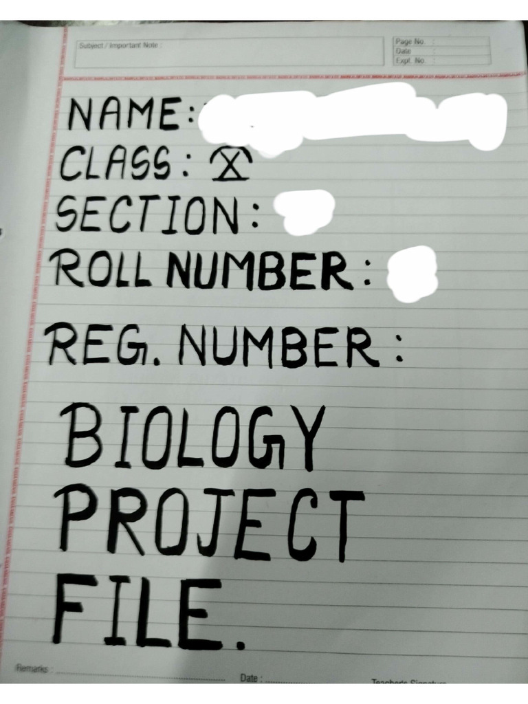 Class X Biology Project | PDF