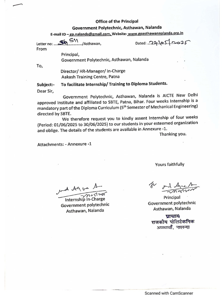 Letter No 511, Dated - 27.05.2025 | PDF