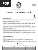 Prova de Assistente em Administração - Gabarito 2