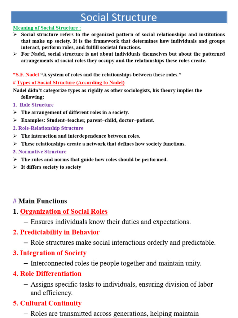 Understanding Social Structure Concepts | PDF