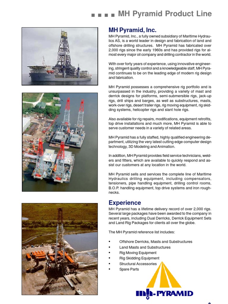 Pyramid Product Line 1 | PDF | Drilling Rig | Offshore Drilling