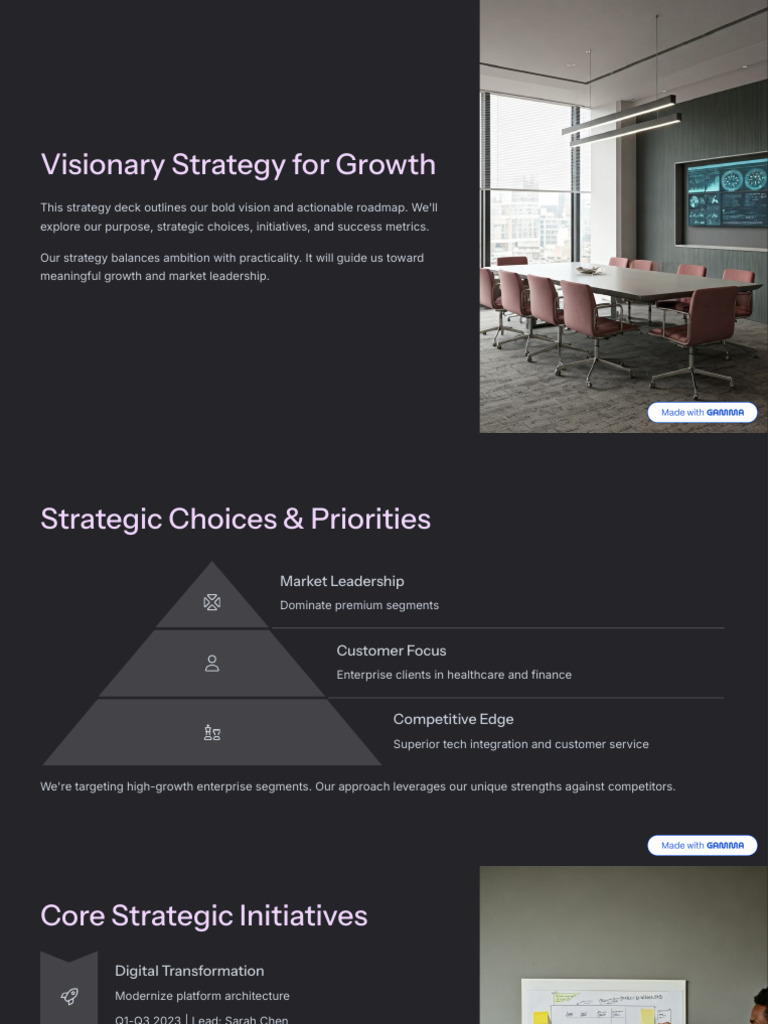 Visionary Strategy For Growth | PDF