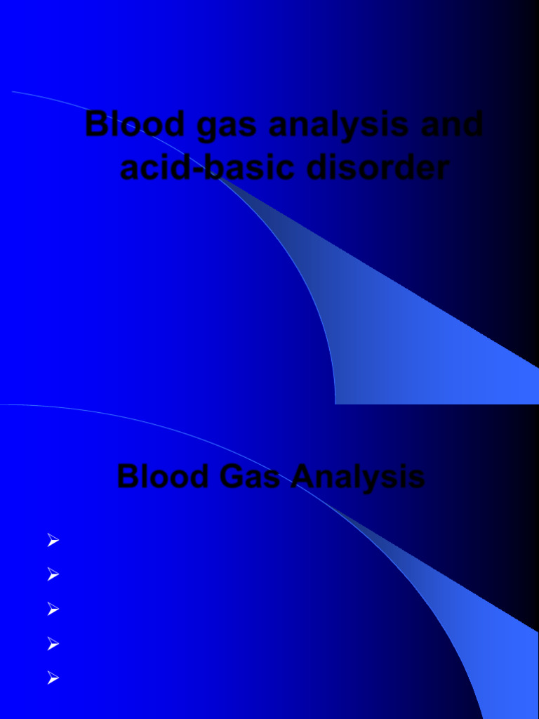 Blood Gas Analysis & Acid-Base Disorders | PDF | Blood | Intensive Care ...