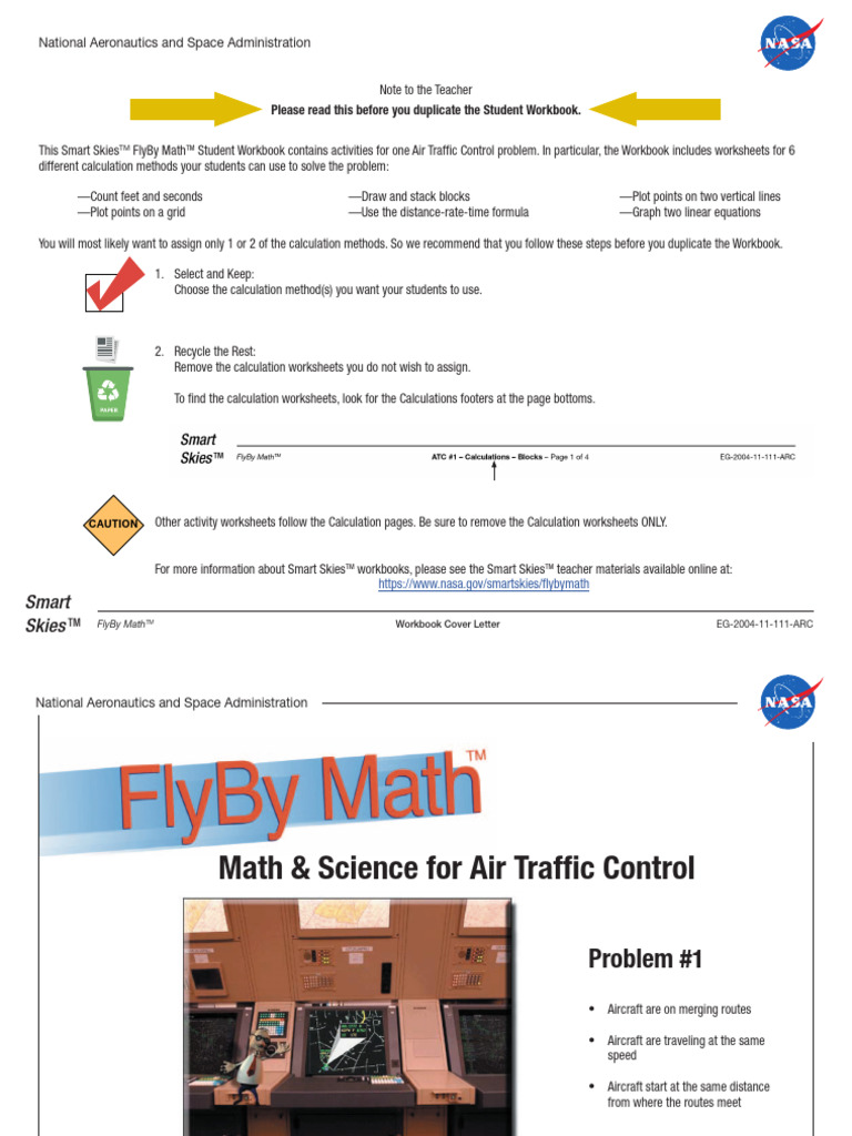 Smart Skies FlyBy Math Workbook | PDF | Air Traffic Control | Mathematics