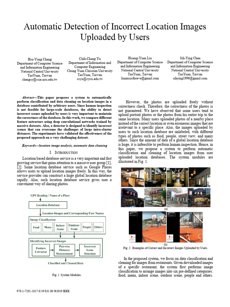 Automatic Detection of Incorrect Location Images Uploaded by Users ...
