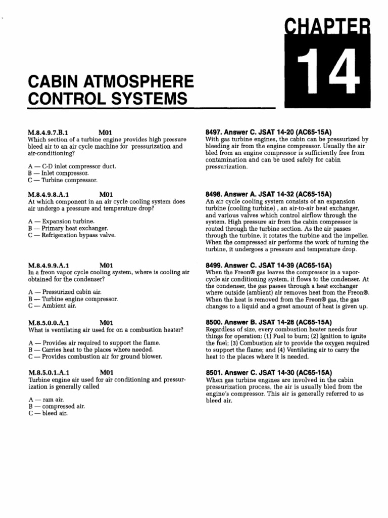 Aircraft Cabin Atmosphere Control Systems | PDF | Gases | Engineering ...