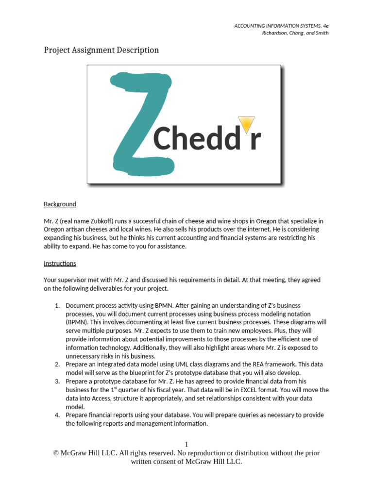 01.Z Cheddr 2025 Project Description | PDF | Databases | Business