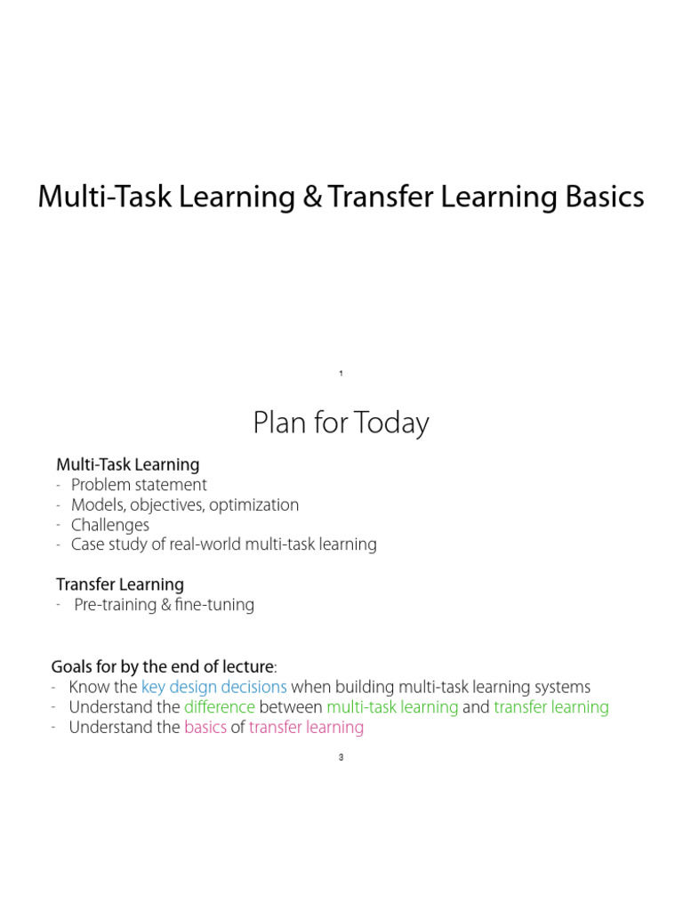 Multi-Task Learning & Transfer Learning Insights | PDF | Artificial ...