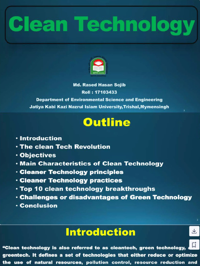 Clean Technology | PDF