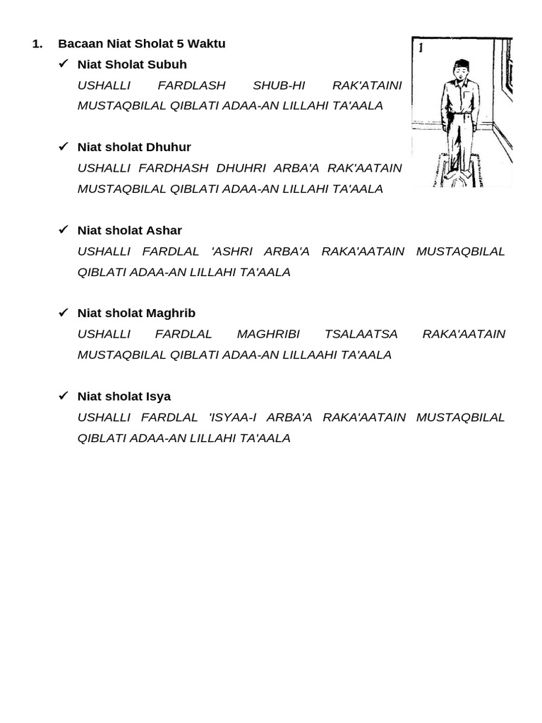 Tuntunan Sholat Wajib Lengkap | PDF