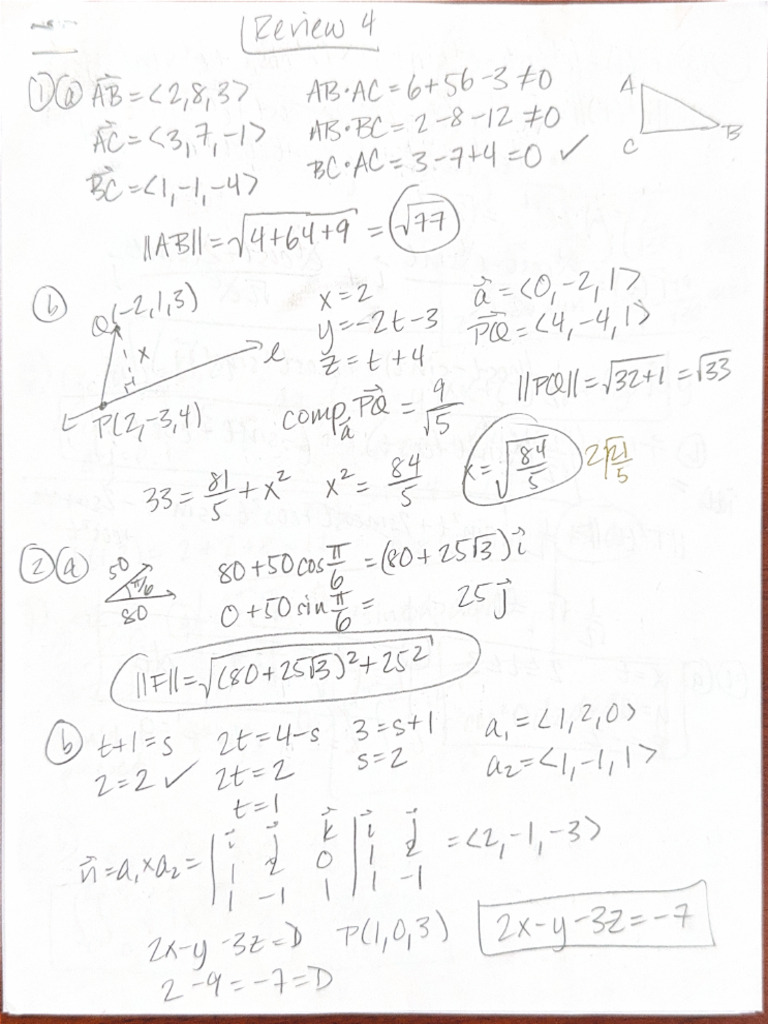 UMD Exam Review 4 Answer Key | PDF