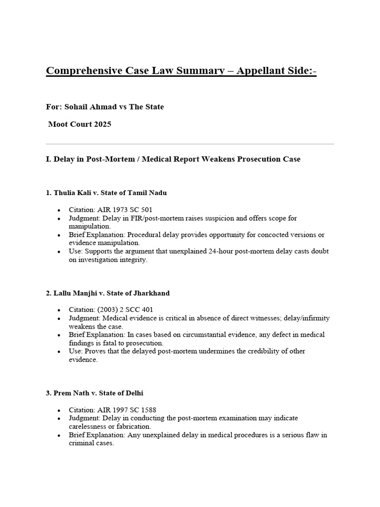 Caselaws Ectract For Appellant Side | PDF | Confession (Law ...