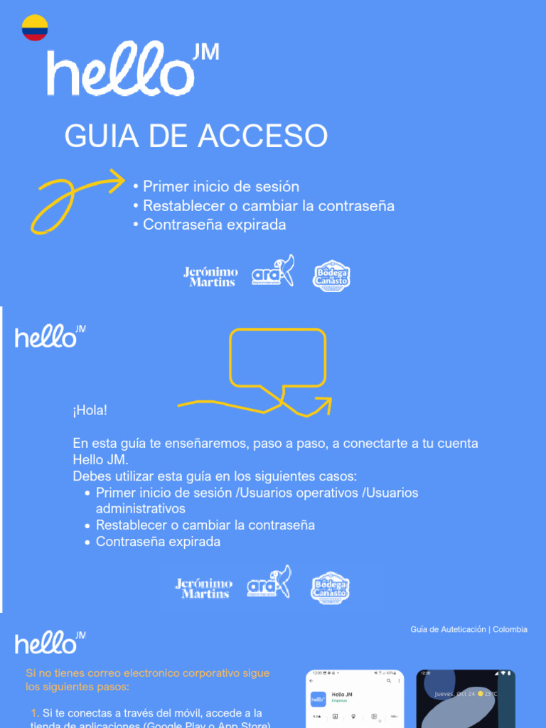 Guía de Acceso a Hello JM | PDF | Contraseña | Autenticación