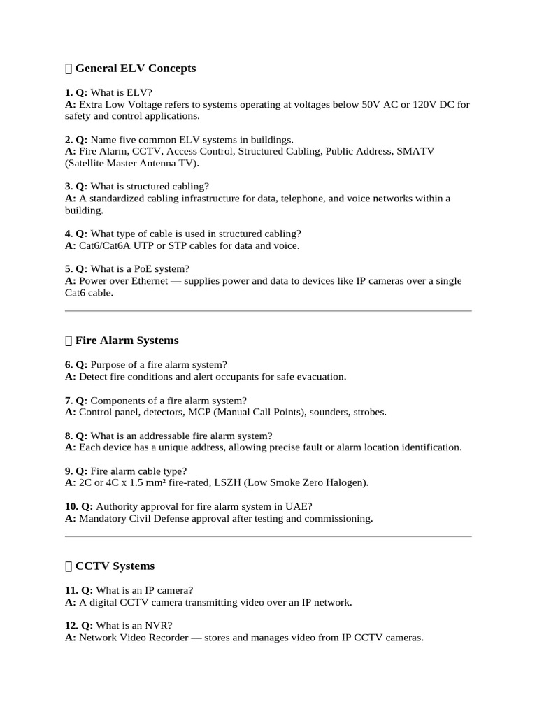 Understanding ELV Systems in Buildings | PDF | Access Control | Coaxial ...