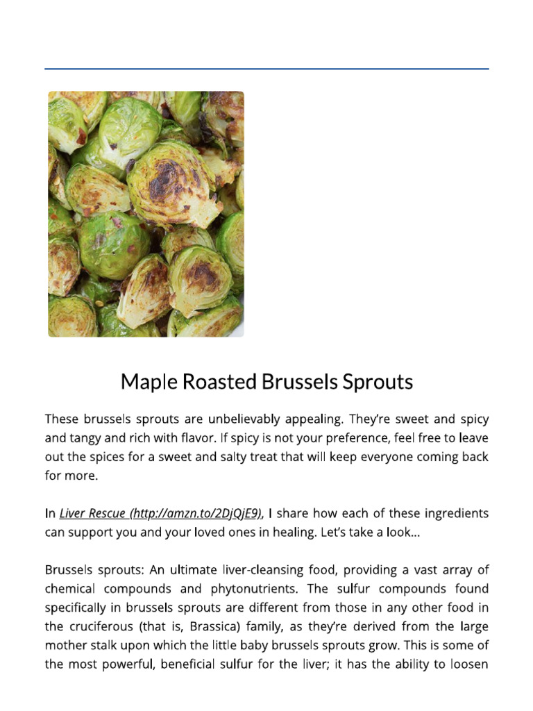Maple Roasted Brussels Sprouts | PDF
