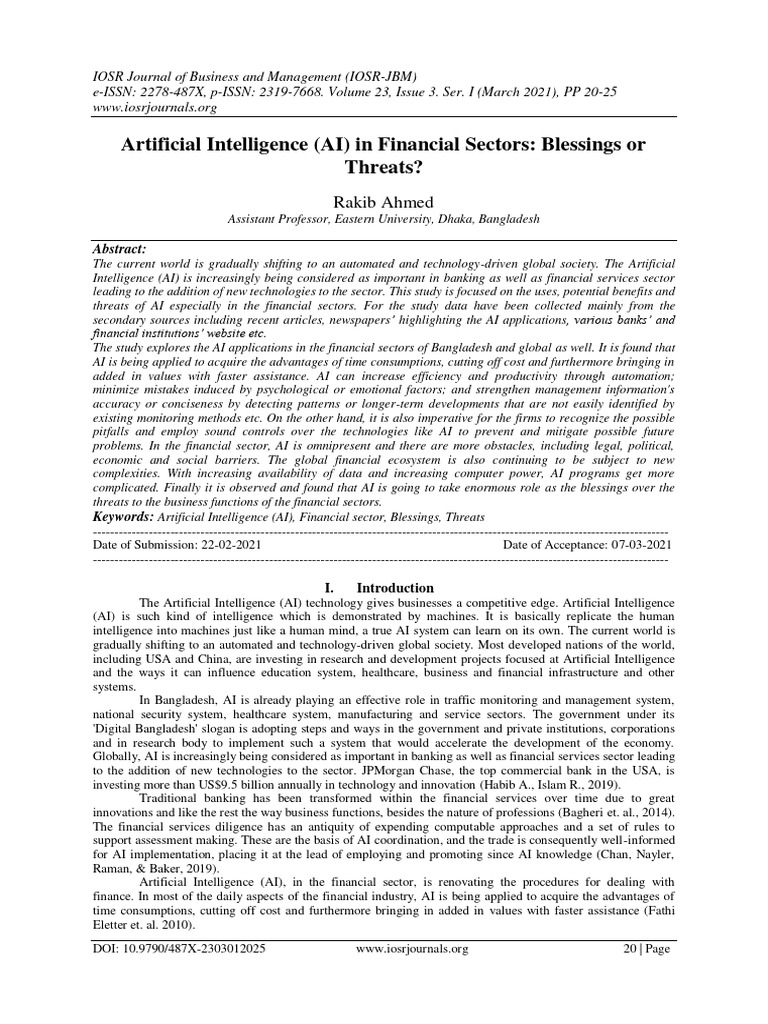 Artificial Intelligence AI in Financial | PDF | Artificial Intelligence ...