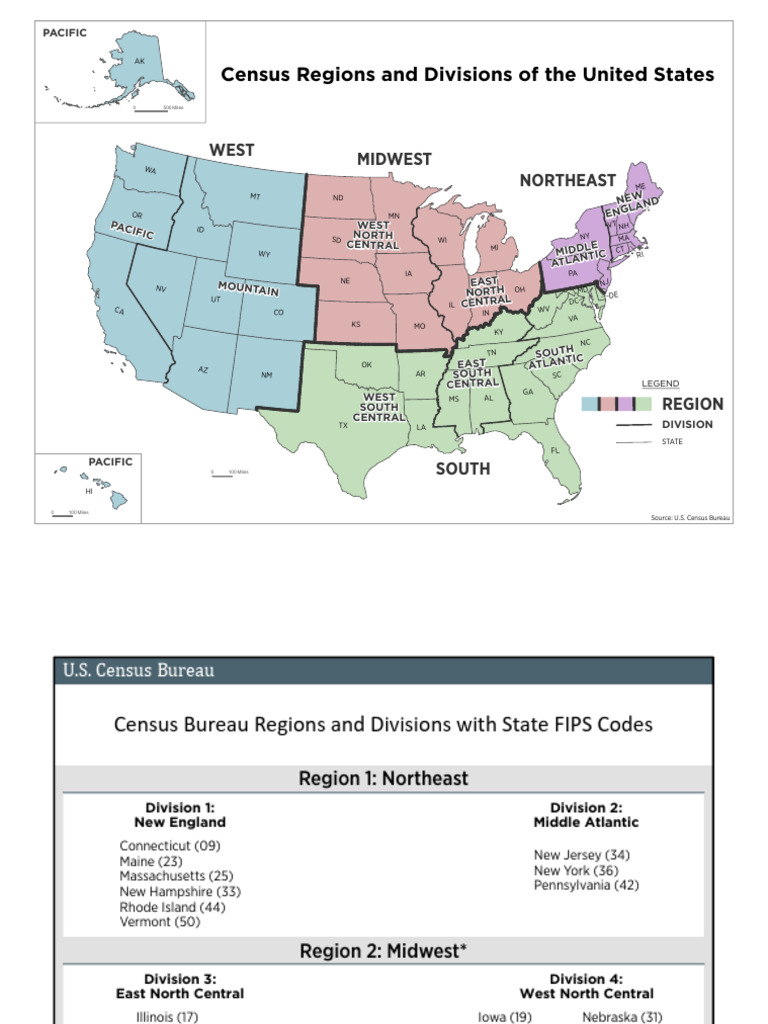 U.S. Census Regions and Divisions | PDF | Southern United States | The ...