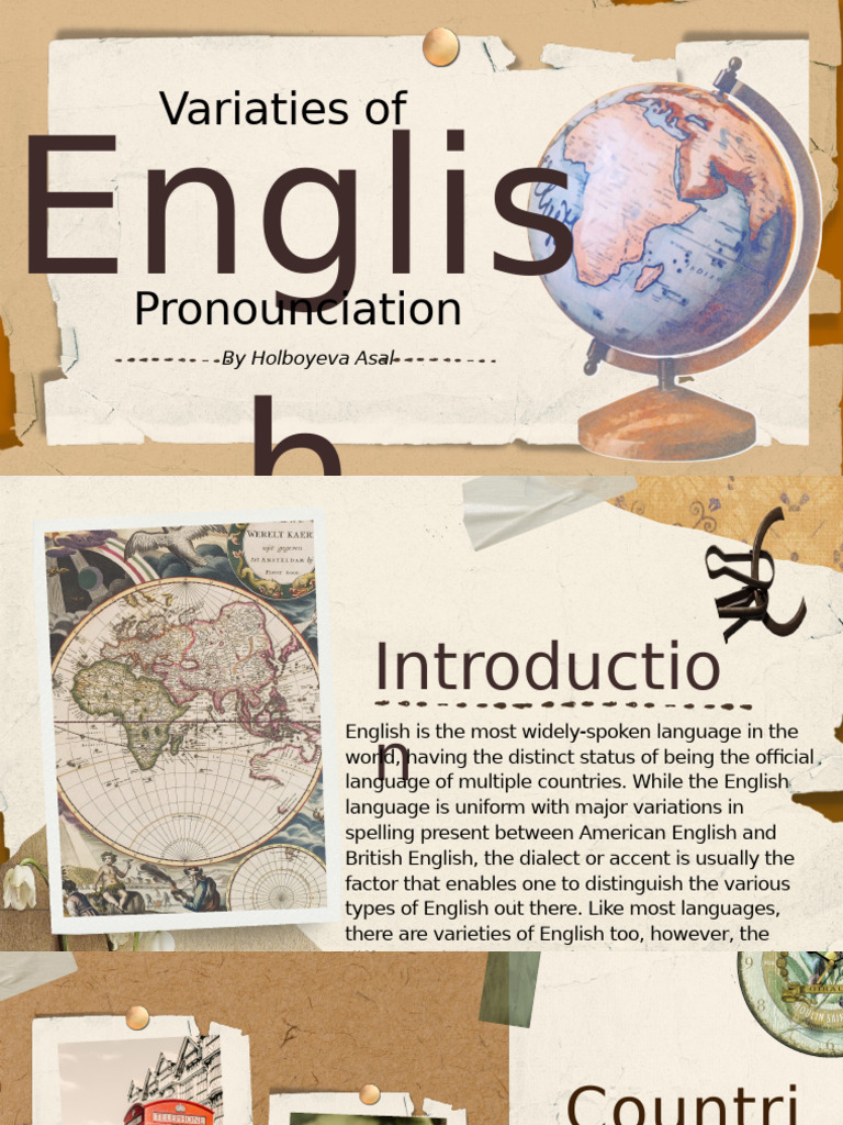 4.varieties of English Pronunciation | PDF | English Language | Dialect