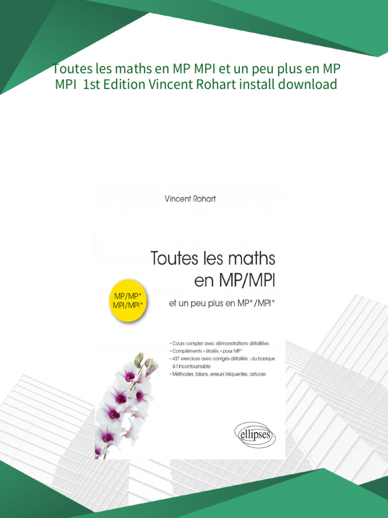Toutes les maths en MP et MPI | PDF | Espace euclidien | Valeur propre ...