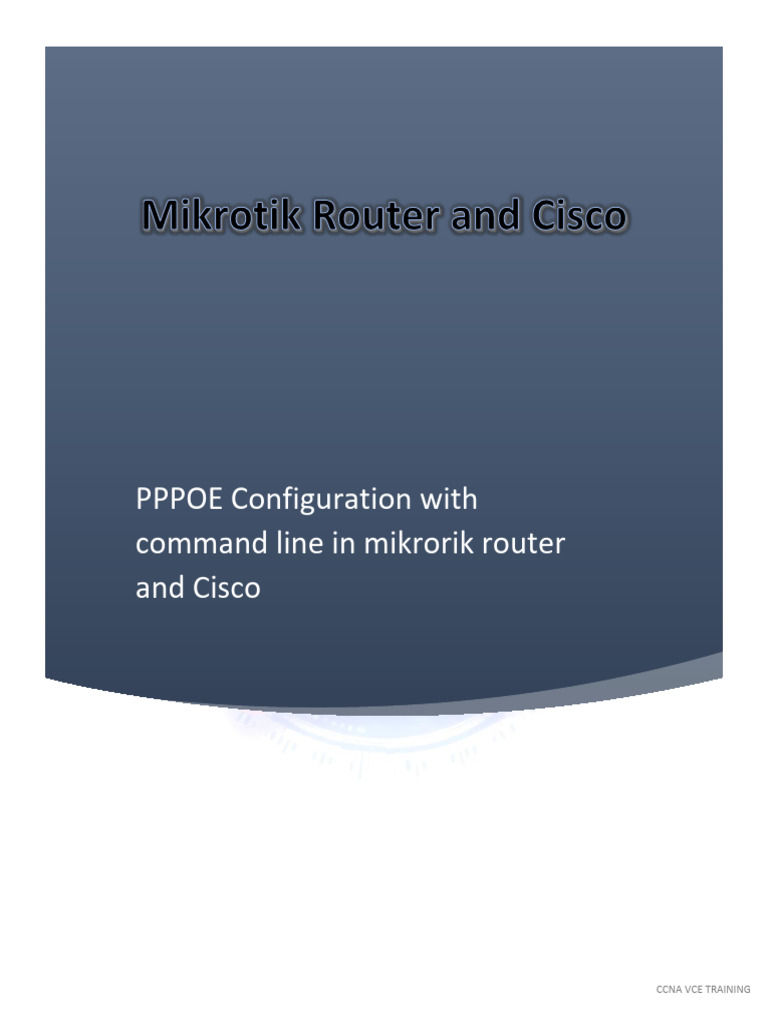 PPPoe Configuration | PDF