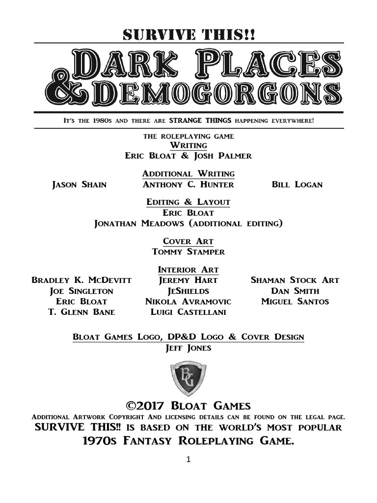 Survive This!! Dark Places & Demogorgons | PDF | English Language
