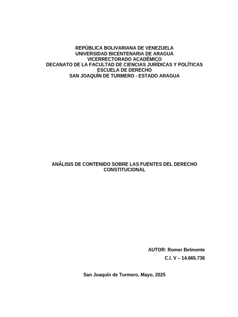 Fuentes Del Derecho | PDF | Constitución | Caso de ley