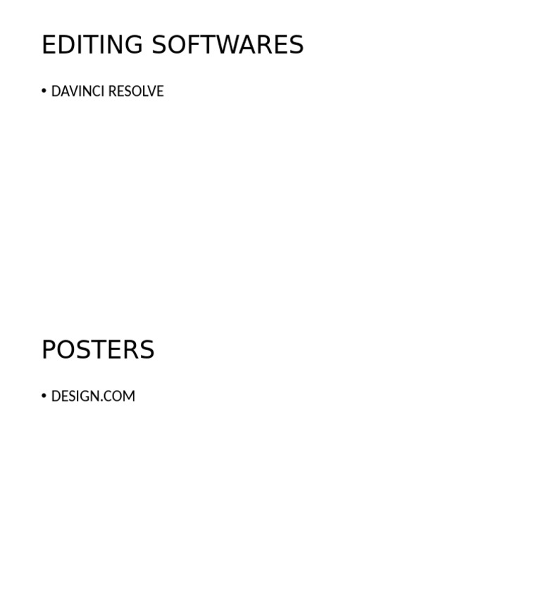 Editing Softwares | PDF