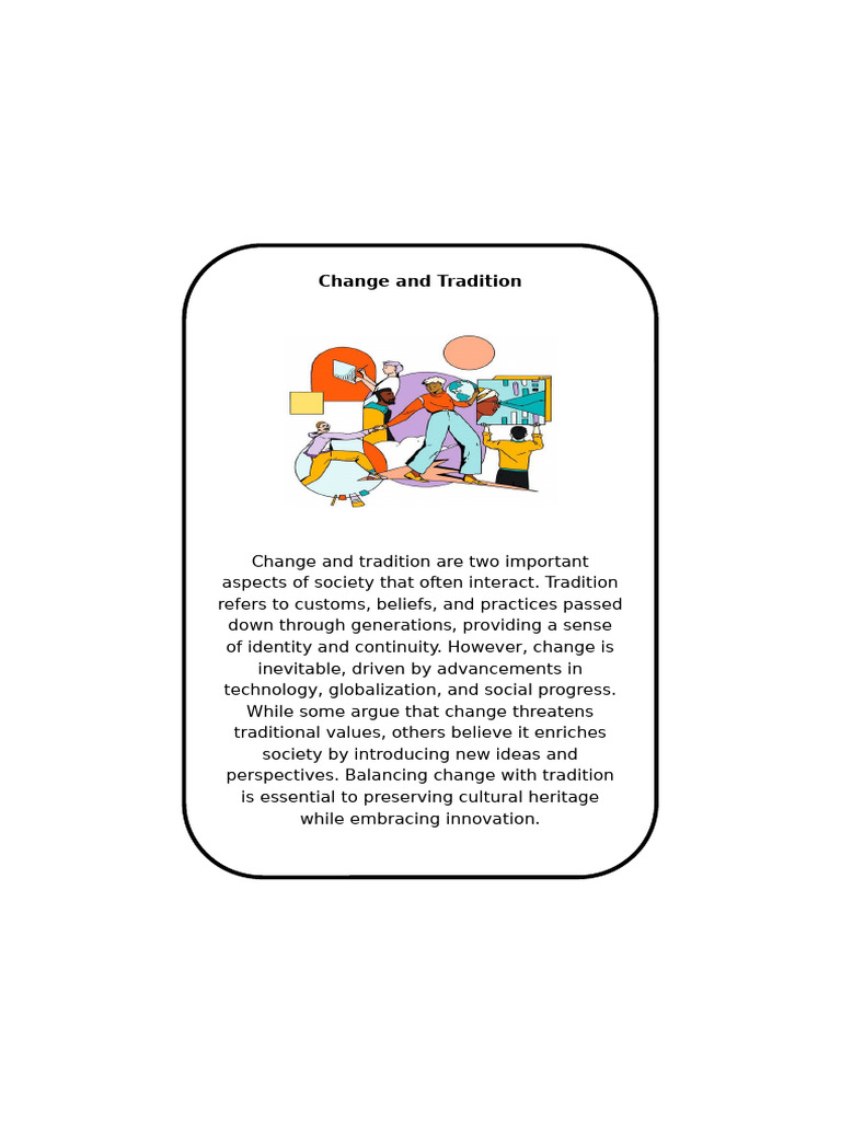 Balancing Change and Tradition in Society | PDF