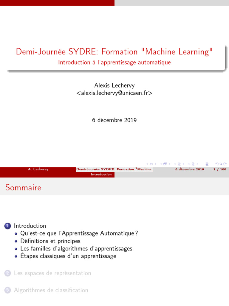 Formation sur le Machine Learning | PDF | Apprentissage automatique ...