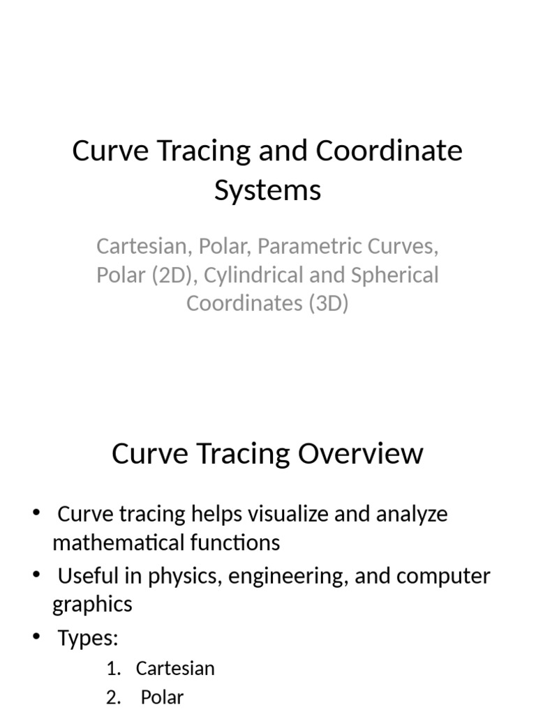 Curve Tracing in Polar and Cartesian | PDF