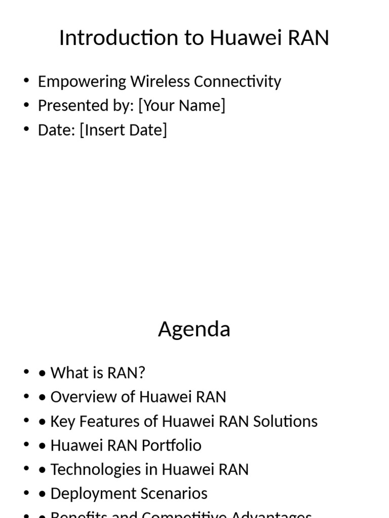 Huawei RAN Solutions Overview | PDF
