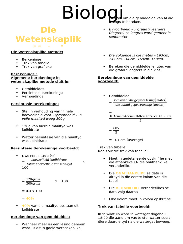 Bio Graad 9 | PDF